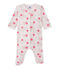 Baby girl's floral print sleepsuit VIENNE pink/MULTICO white