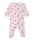 Baby girl's floral print sleepsuit