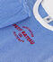 Children's Unisex Pinstriped Cotton Pyjamas PERSE blue/MARSHMALLOW white