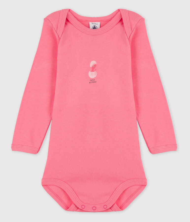 Baby Girls' Long-Sleeved Bodysuit pink