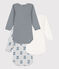Babies' Dog Themed Long-Sleeved Cotton Bodysuits - 3-Pack variante 1
