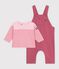 Babies' cotton gift set: T-shirt and dungarees multicolor