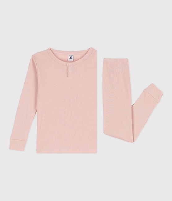 Children's Unisex Plain Cotton/Tencel Pyjamas SALINE pink