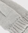 Children's knitted polar fleece-lined mittens CHATON CHINE grey