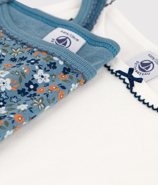 Girls' Floral Cotton Vest Tops - 2-Pack variante 1