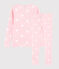 Girls' Snugfit Pink Heart Pattern Organic Cotton Pyjamas MINOIS pink/MARSHMALLOW white