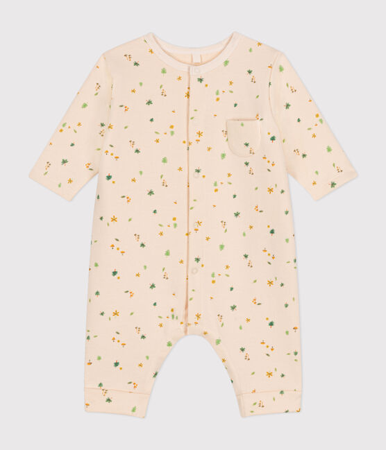 Babies' fleece jumpsuit AVALANCHE white/MULTICO