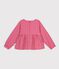 Children's long-sleeved stripy cotton blouse pink/pink
