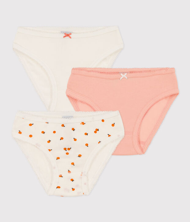 Girls' Orangette Themed Cotton Briefs - 3-Pack multicolor