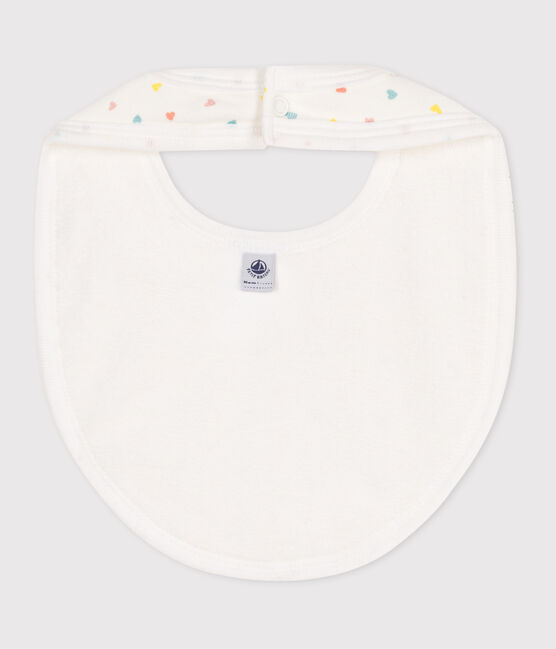 Newborn's printed cotton bib MARSHMALLOW blue/AQUATIC