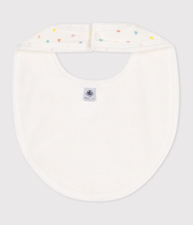 Newborn's printed cotton bib white/blue