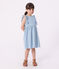 Children's sleeveless cotton dress BLEU CLAIR blue