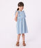 Children's sleeveless cotton dress blue
