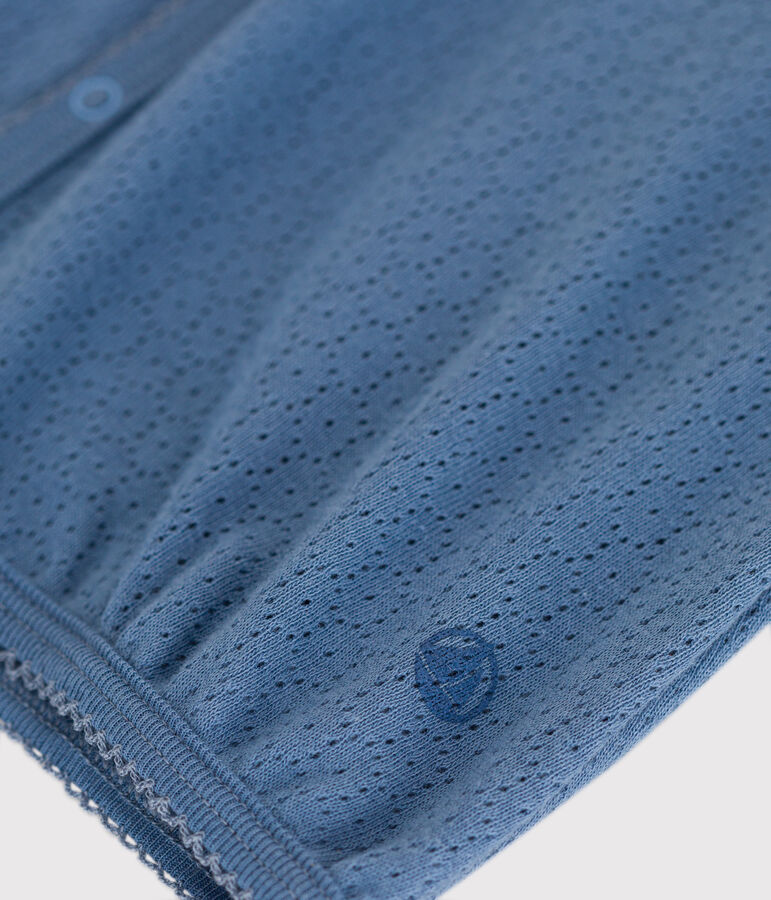 Babies' Openwork Cotton Playsuit BEACH blue