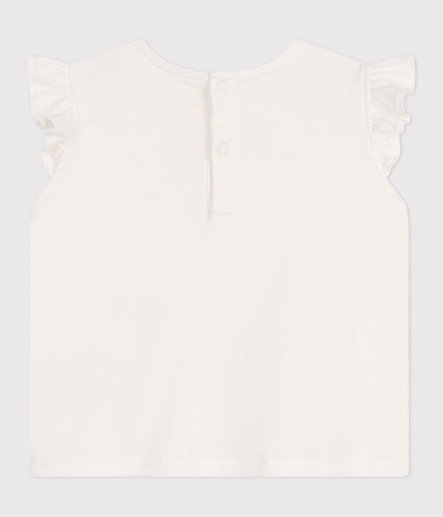 Babies' sleeveless cotton blouse white