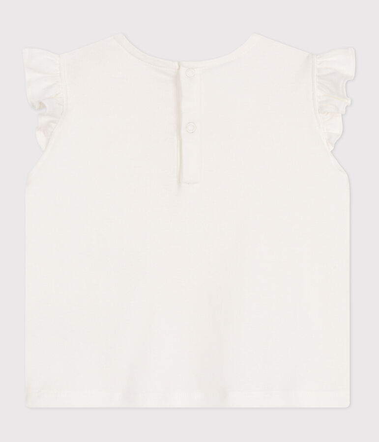 Babies' sleeveless cotton blouse white