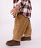 Babies' plain corduroy trousers LATTE