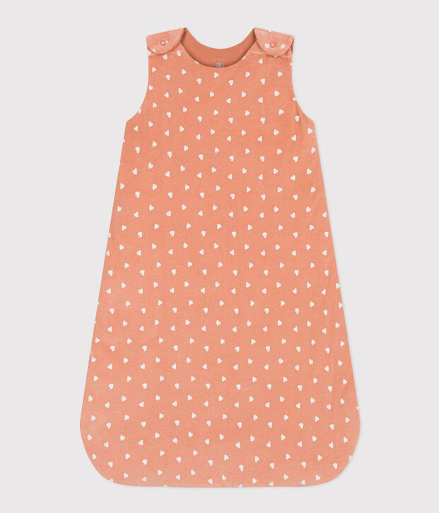 Velour 2 TOG sleeping bag pink/white