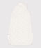 Baby sleeping bag in printed cotton TOG 1.5 white/blue