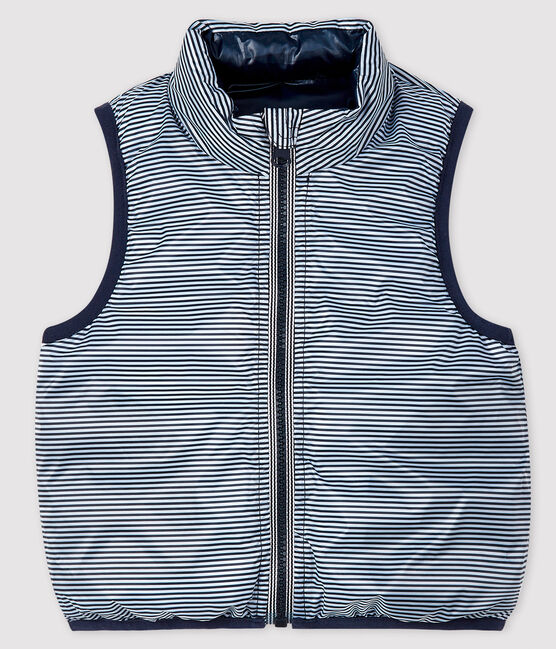Baby's reversible puffer jacket SMOKING blue