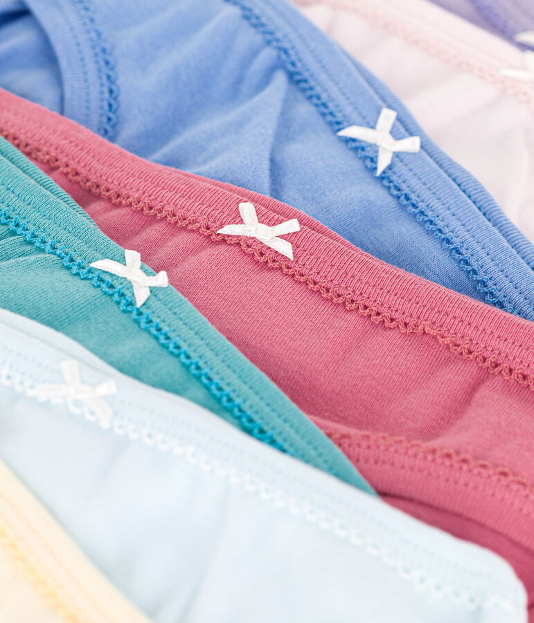 Children's Plain Cotton Knickers - 7-Pack multicolor