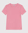 Women's iconic striped cotton T-Shirt PEONIA pink/MARSHMALLOW