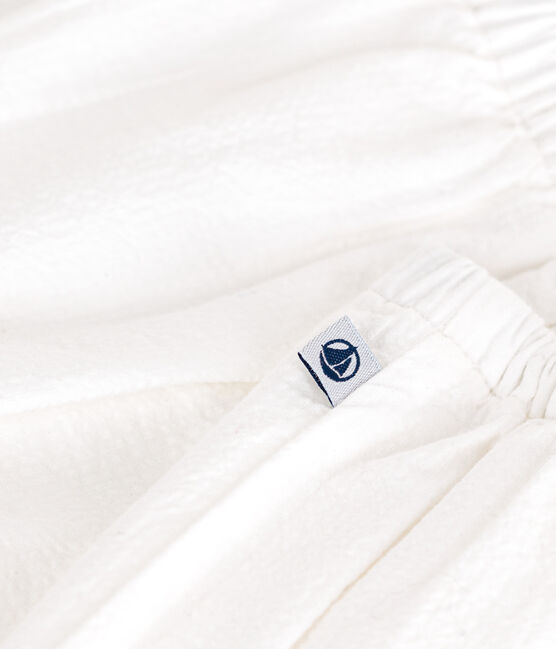 Seersucker baby bloomers ECUME white