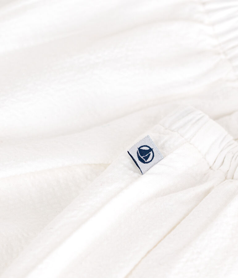 Seersucker baby bloomers white