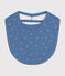 Cotton baby bib BEACH blue/MARSHMALLOW