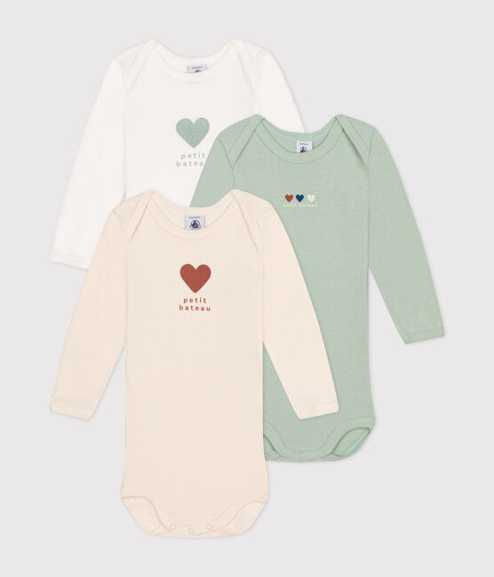 Babies' Long-Sleeved Cotton Bodysuits - 3-Pack variante 1