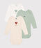 Babies' Long-Sleeved Cotton Bodysuits - 3-Pack variante 1