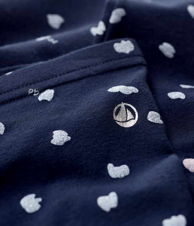 Girls' Elastane Jersey Leggings blue/multicolor