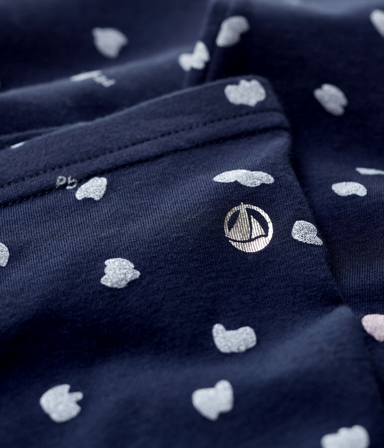 Girls' Elastane Jersey Leggings blue/multicolor