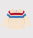 Babies' Striped Knitted Cotton Jumper