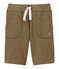 Boys' bermuda in heavyweight jersey SHITAKE brown