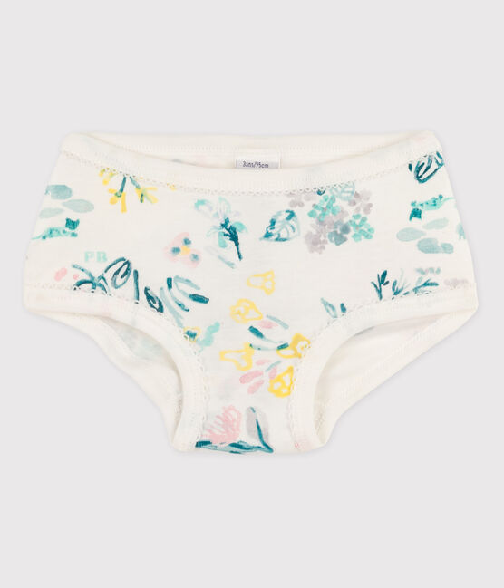 Girls' Cotton Briefs MARSHMALLOW white/MULTICO CN