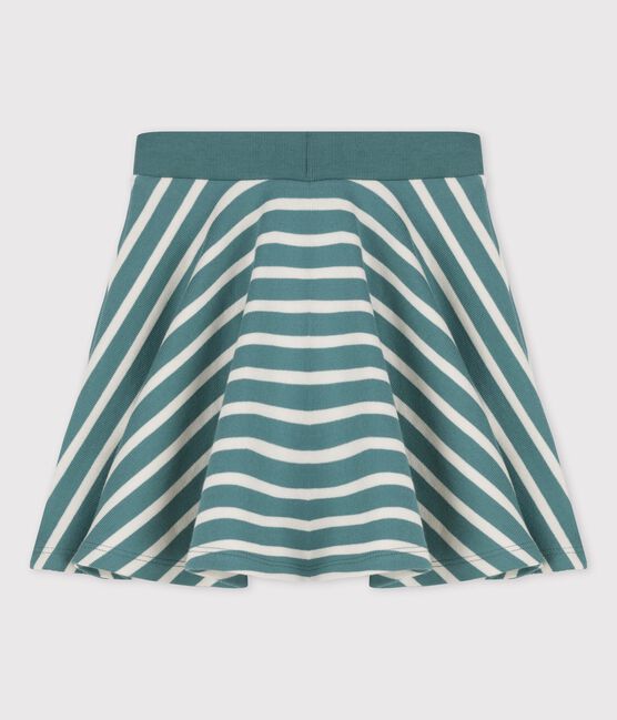 Girl's Cotton Skirt BRUT green/AVALANCHE white