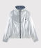 Women's/men's warm windbreaker made from recycled materials ARGENT grey