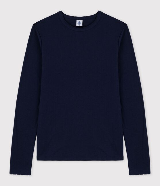 Women's Iconic Cocotte Stitch Cotton T-Shirt SMOKING blue