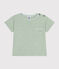Babies' Short-Sleeved Slub Jersey T-Shirt HERBIER green