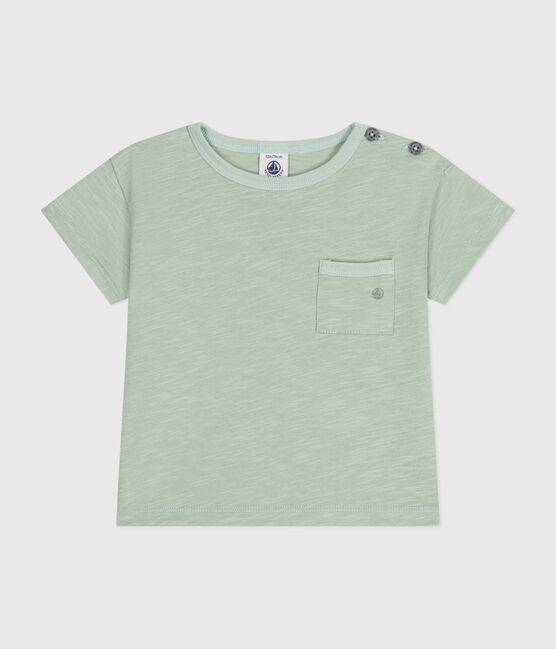 Babies' Short-Sleeved Slub Jersey T-Shirt HERBIER green