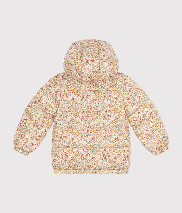 Children's unisex puffer jacket Ecru/multicolor