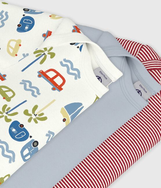 Pack of babies' short-sleeved car print cotton bodies variante 1