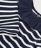 Girls' Long-Sleeved Dual-Material Dress SMOKING blue/ARGENT