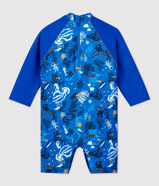 Baby Boys' UV-Proof Eco-Friendly Swimsuit SURF blue/MULTICO white