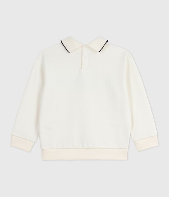 Children's printed cotton sweatshirt MILK Ecru