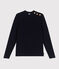 Women's plain cotton sailor-style jumper SMOKING blue