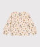 Girls' long-sleeved tube knit blouse AVALANCHE white/MULTICO