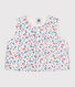 Babies' sleeveless floral print poplin jacket
