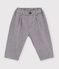 Babies' plain flannel trousers grey